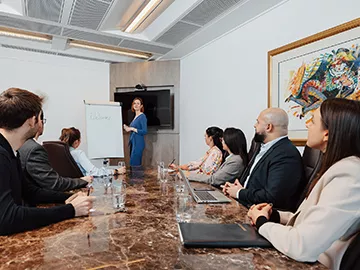 Host seamless meetings in fully equipped boardrooms at Servcorp Bastion Tower, Leopold Quarter, Brussels.