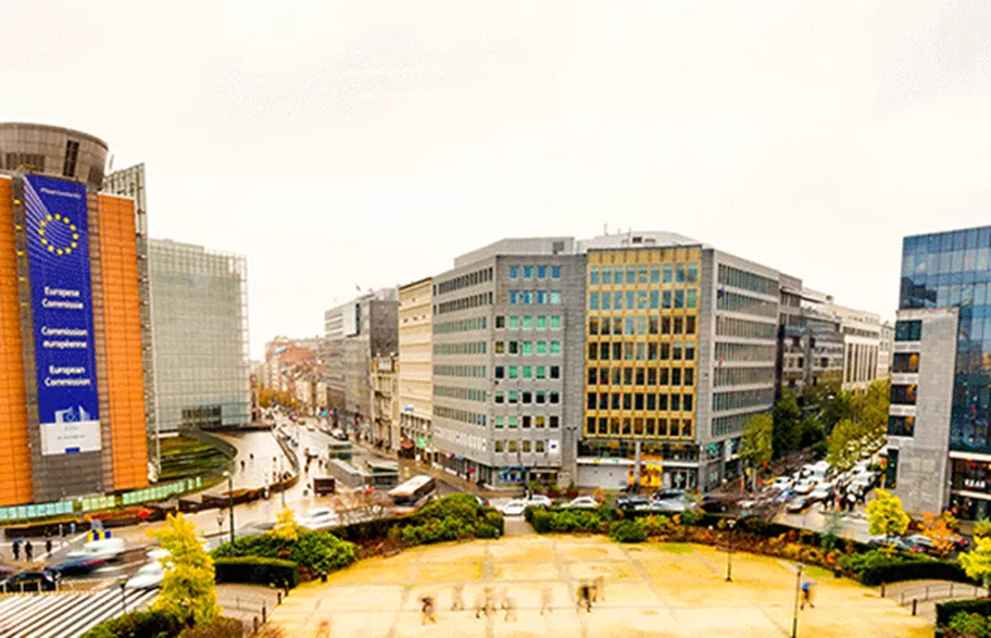 Virtual office address at Servcorp Schuman, European Quarter—prestigious business presence near the European Commission.